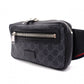 GUCCI GG Supreme Body Bag, PVC/Canvas, Gray, Men's Belt Bag