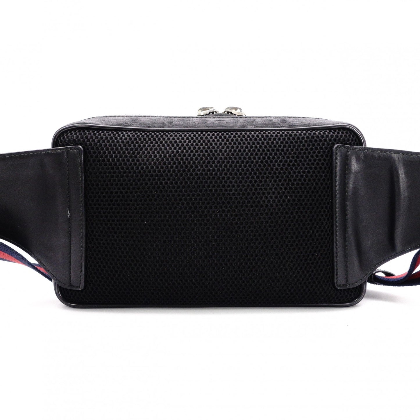 GUCCI GG Supreme Body Bag, PVC/Canvas, Gray, Men's Belt Bag