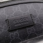 GUCCI GG Supreme Body Bag, PVC/Canvas, Gray, Men's Belt Bag