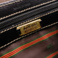 LOEWE Velázquez Handbag, Leather, Black, Women's, 2-Way, Brown, Black, Vintage