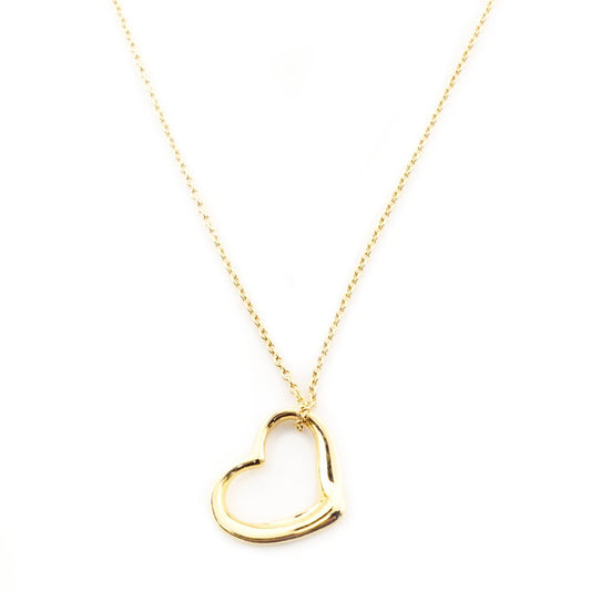 Tiffany & Co. Open Heart Necklace 18K Gold Approx. 2.7g 7-10-036