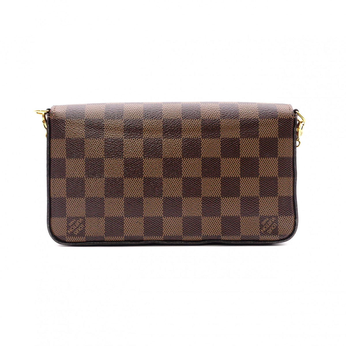 LOUIS VUITTON Pochette Félicie Damier Shoulder Bag, PVC/Canvas, Brown, Crossbody