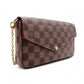LOUIS VUITTON Pochette Félicie Damier Shoulder Bag, PVC/Canvas, Brown, Crossbody