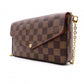 LOUIS VUITTON Pochette Félicie Damier Shoulder Bag, PVC/Canvas, Brown, Crossbody