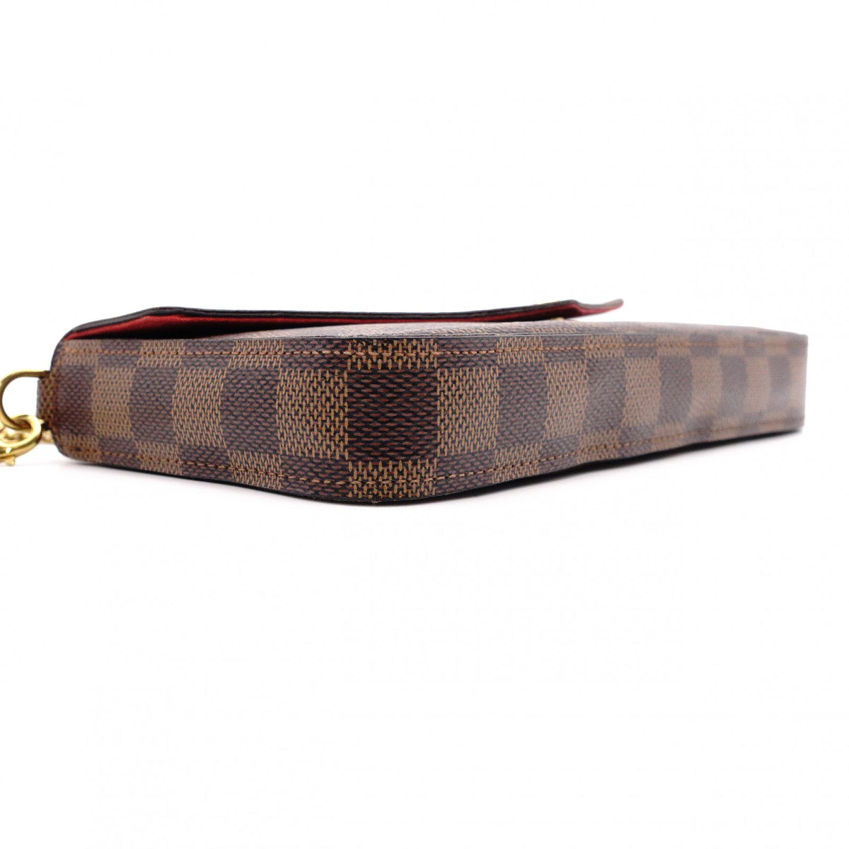 LOUIS VUITTON Pochette Félicie Damier Shoulder Bag, PVC/Canvas, Brown, Crossbody