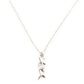 Tiffany & Co. Love & Kiss Diamond Necklace 18K White Gold 1P Diamond WG Approx. 1.9g Silver 7-10-033