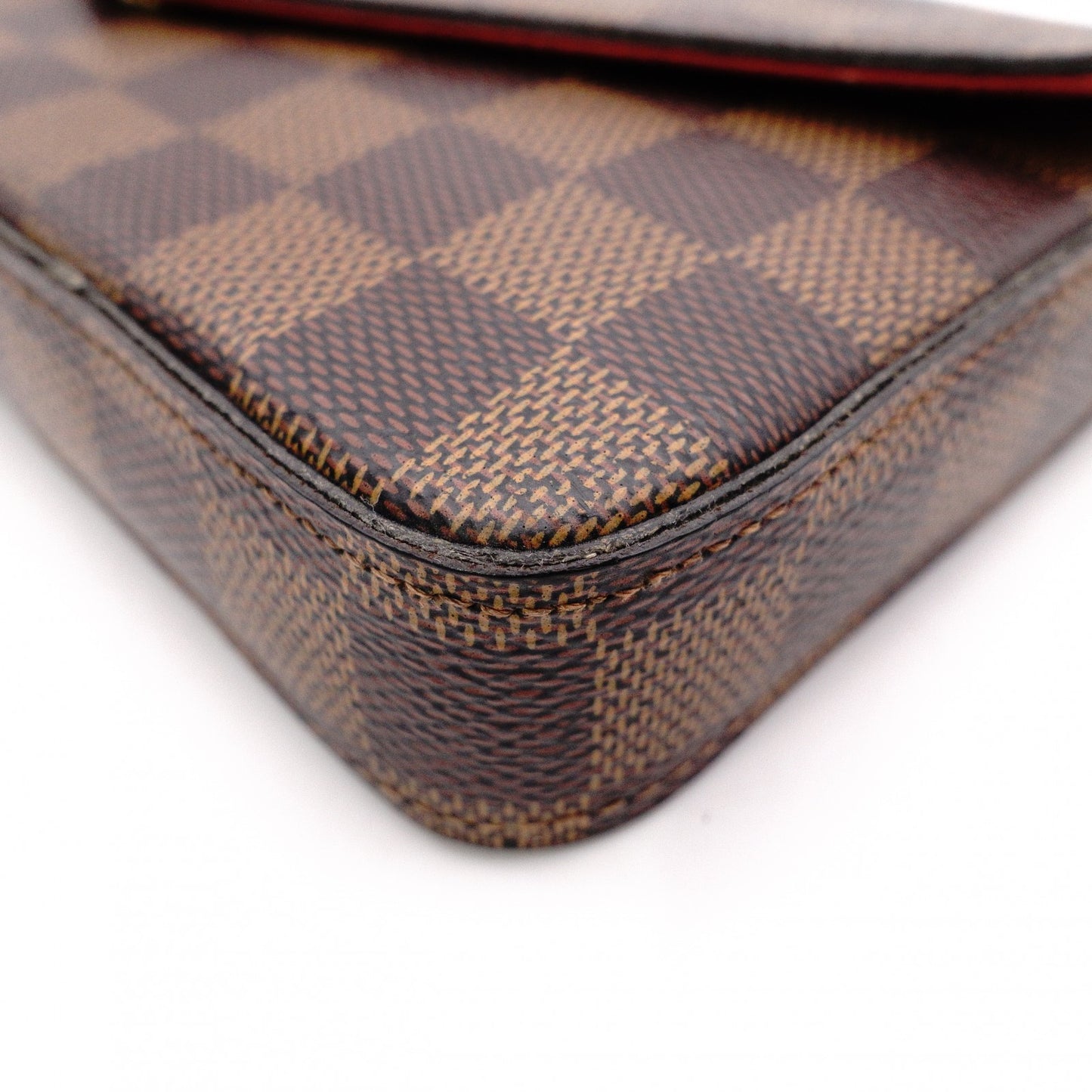 LOUIS VUITTON Pochette Félicie Damier Shoulder Bag, PVC/Canvas, Brown, Crossbody