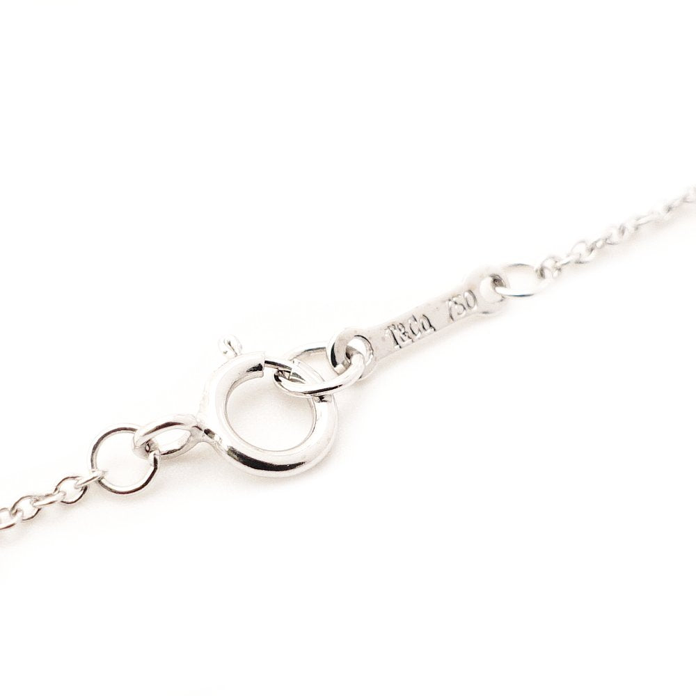 Tiffany & Co. Love & Kiss Diamond Necklace 18K White Gold 1P Diamond WG Approx. 1.9g Silver 7-10-033