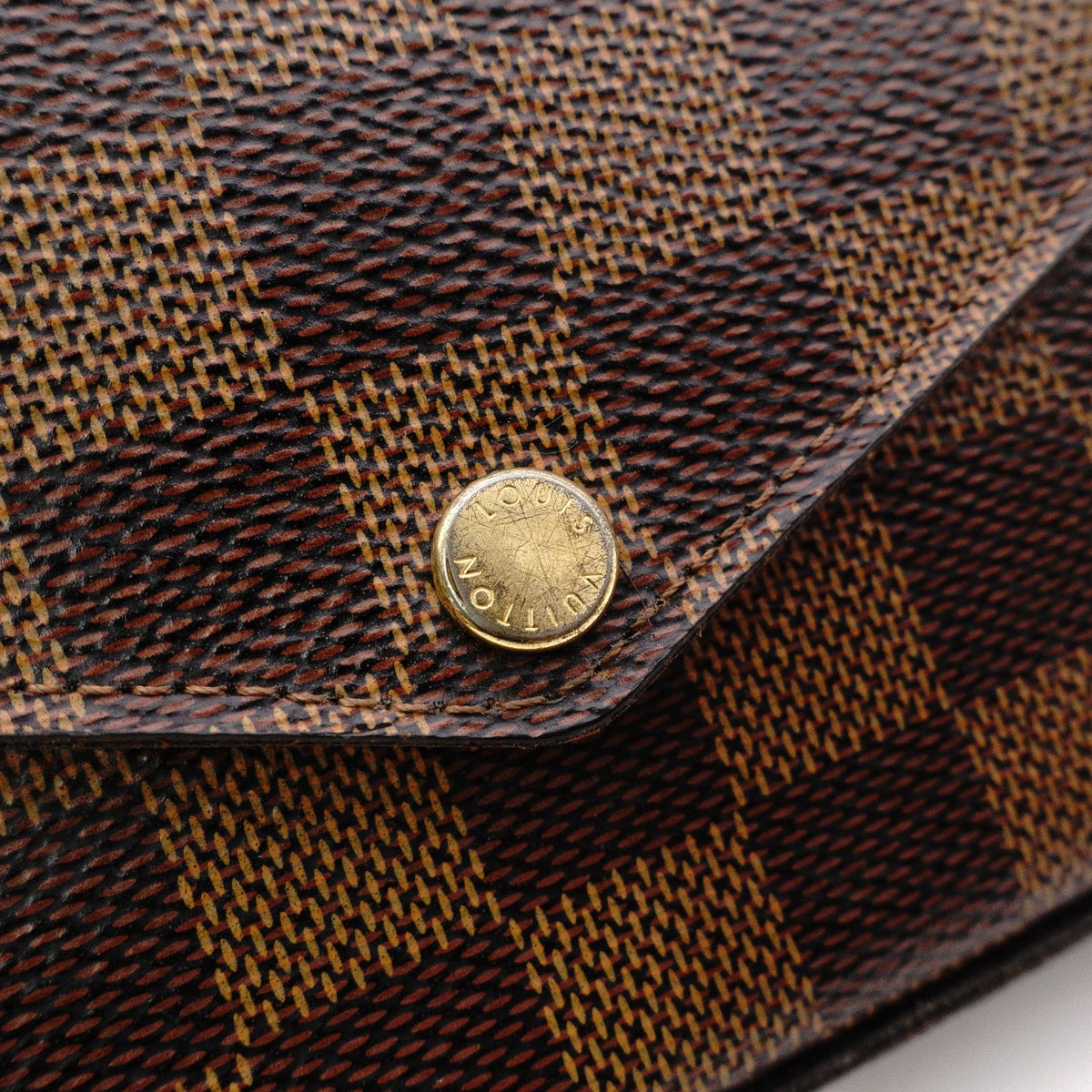 LOUIS VUITTON Pochette Félicie Damier Shoulder Bag, PVC/Canvas, Brown, Crossbody