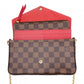 LOUIS VUITTON Pochette Félicie Damier Shoulder Bag, PVC/Canvas, Brown, Crossbody