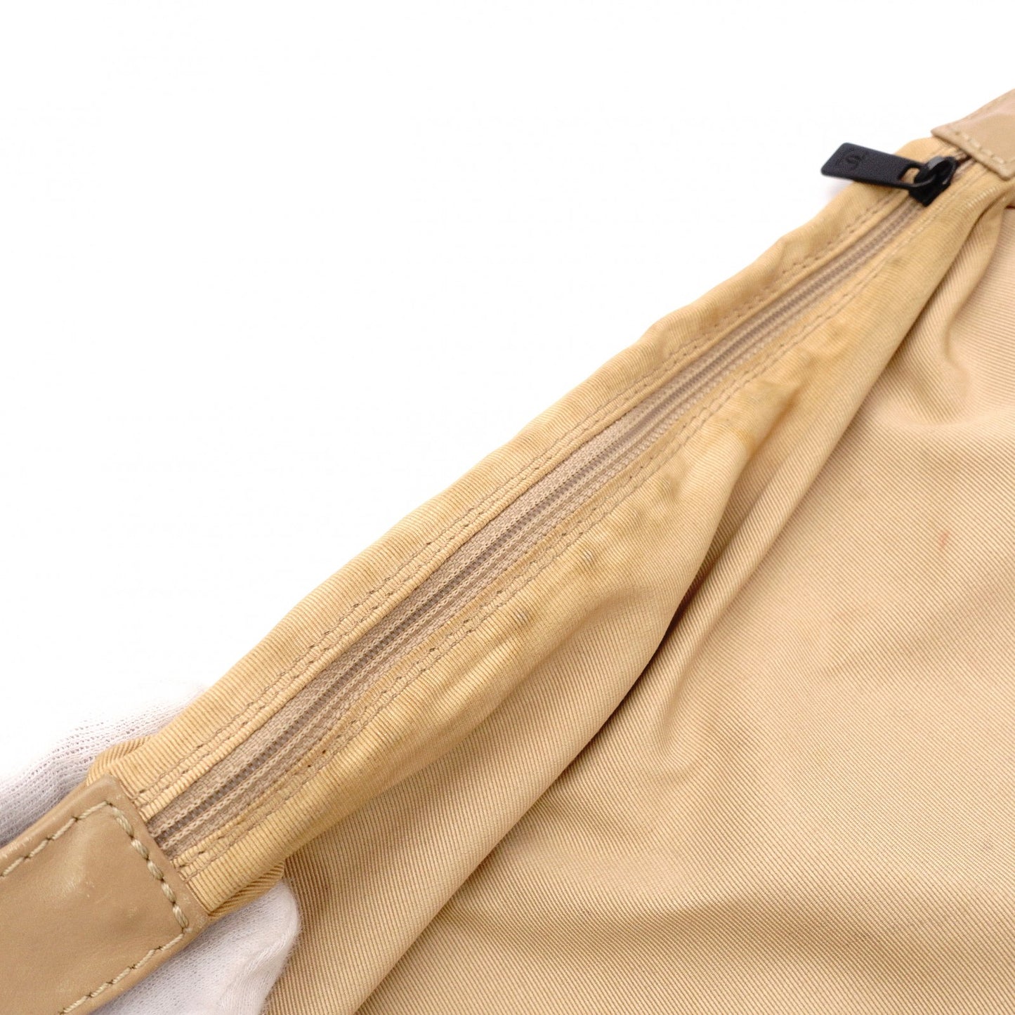 CHANEL Wild Stitch Shoulder Bag, Leather, Beige, Vintage