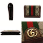 GUCCI Off-Dia Mini Wallet GG Canvas Sherry Line Bifold Wallet GG Logo PVC Leather 7-9-659