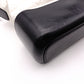 CHANEL Gabrielle de Chanel Shoulder Bag, Leather, White, Black, Women's, Gold and Silver Hardware, CC Logo