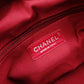 CHANEL Gabrielle de Chanel Shoulder Bag, Leather, White, Black, Women's, Gold and Silver Hardware, CC Logo