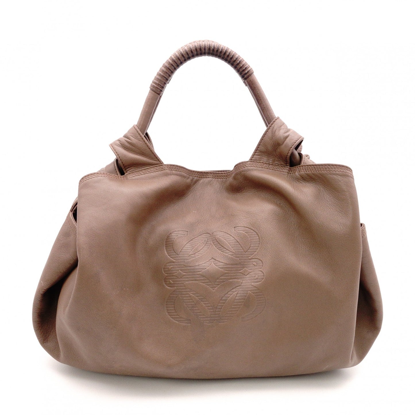LOEWE Nappa Aire Shoulder Bag, Leather, Brown, Logo, Vintage