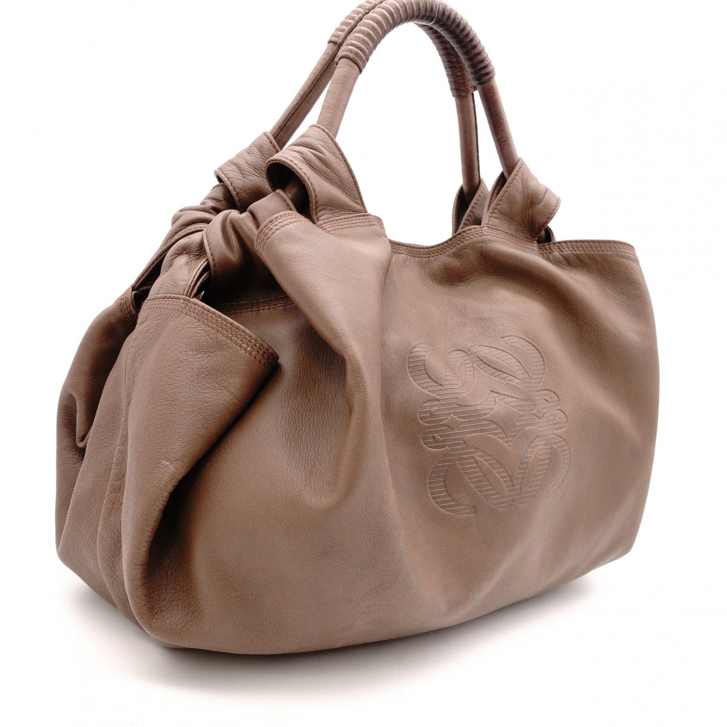 LOEWE Nappa Aire Shoulder Bag, Leather, Brown, Logo, Vintage