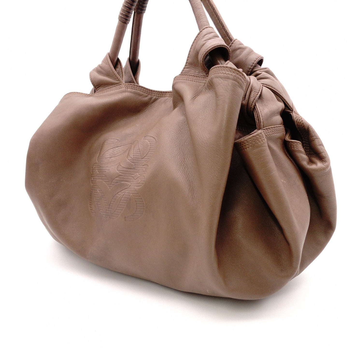 LOEWE Nappa Aire Shoulder Bag, Leather, Brown, Logo, Vintage