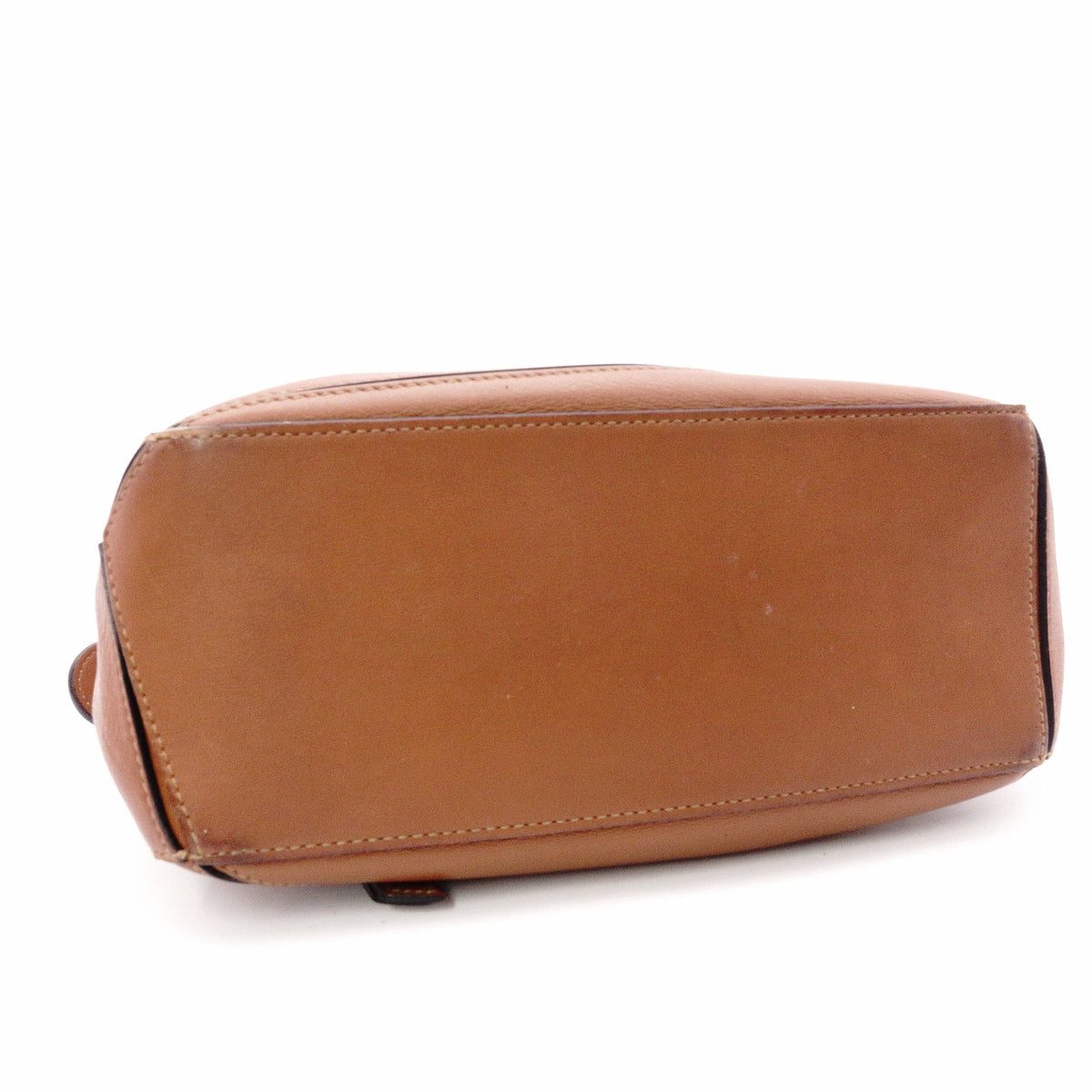 LOEWE Puzzle Small Handbag, Leather, Brown, Women's, 2-Way, Silver Hardware, Brown, Logo