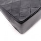 CHANEL Vintage Matelassé Shoulder Bag, Leather, Black with Gold Hardware
