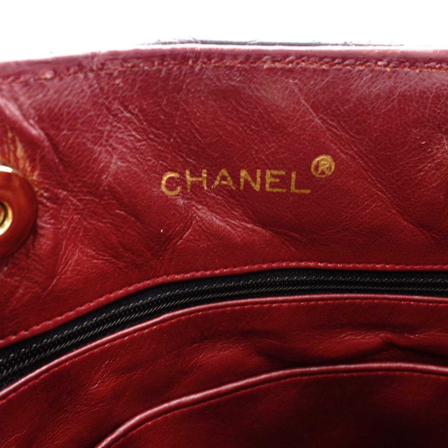 CHANEL Vintage Matelassé Shoulder Bag, Leather, Black with Gold Hardware