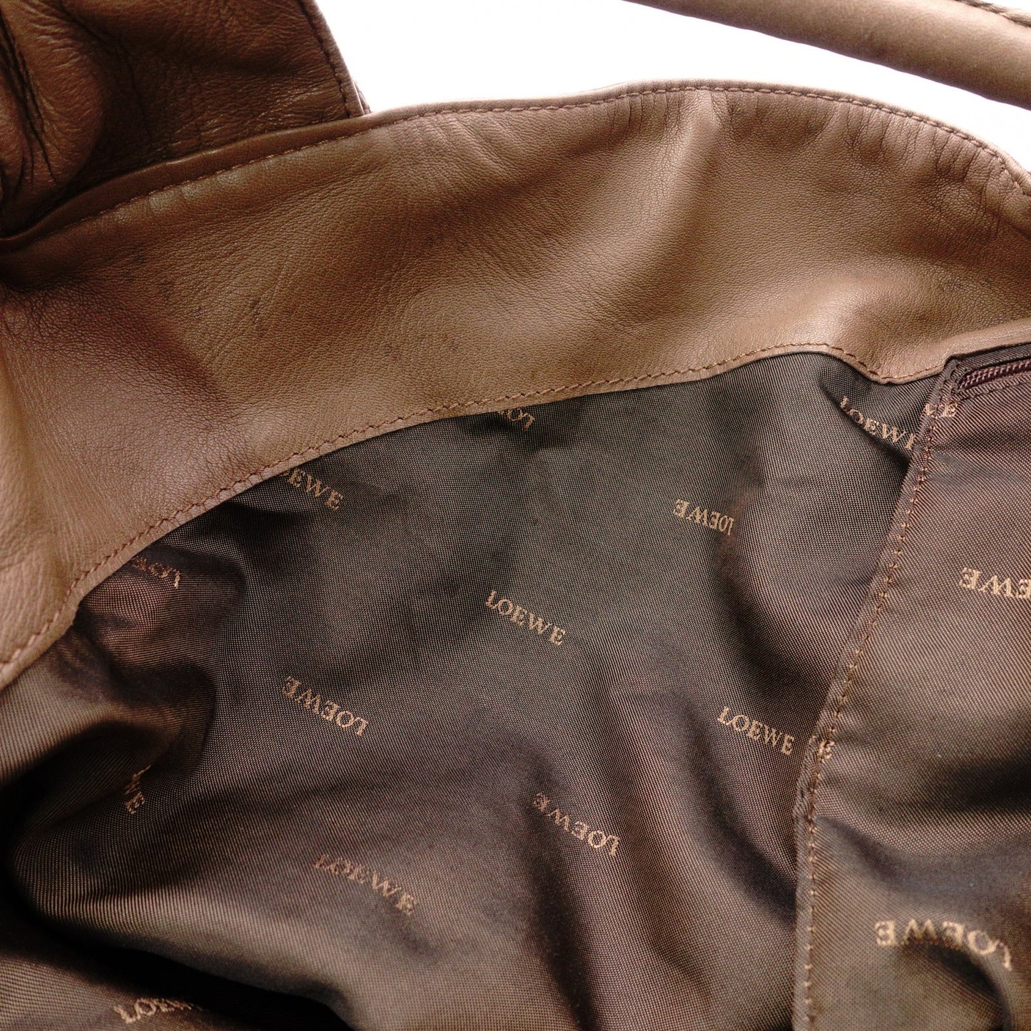 LOEWE Nappa Aire Shoulder Bag, Leather, Brown, Logo, Vintage