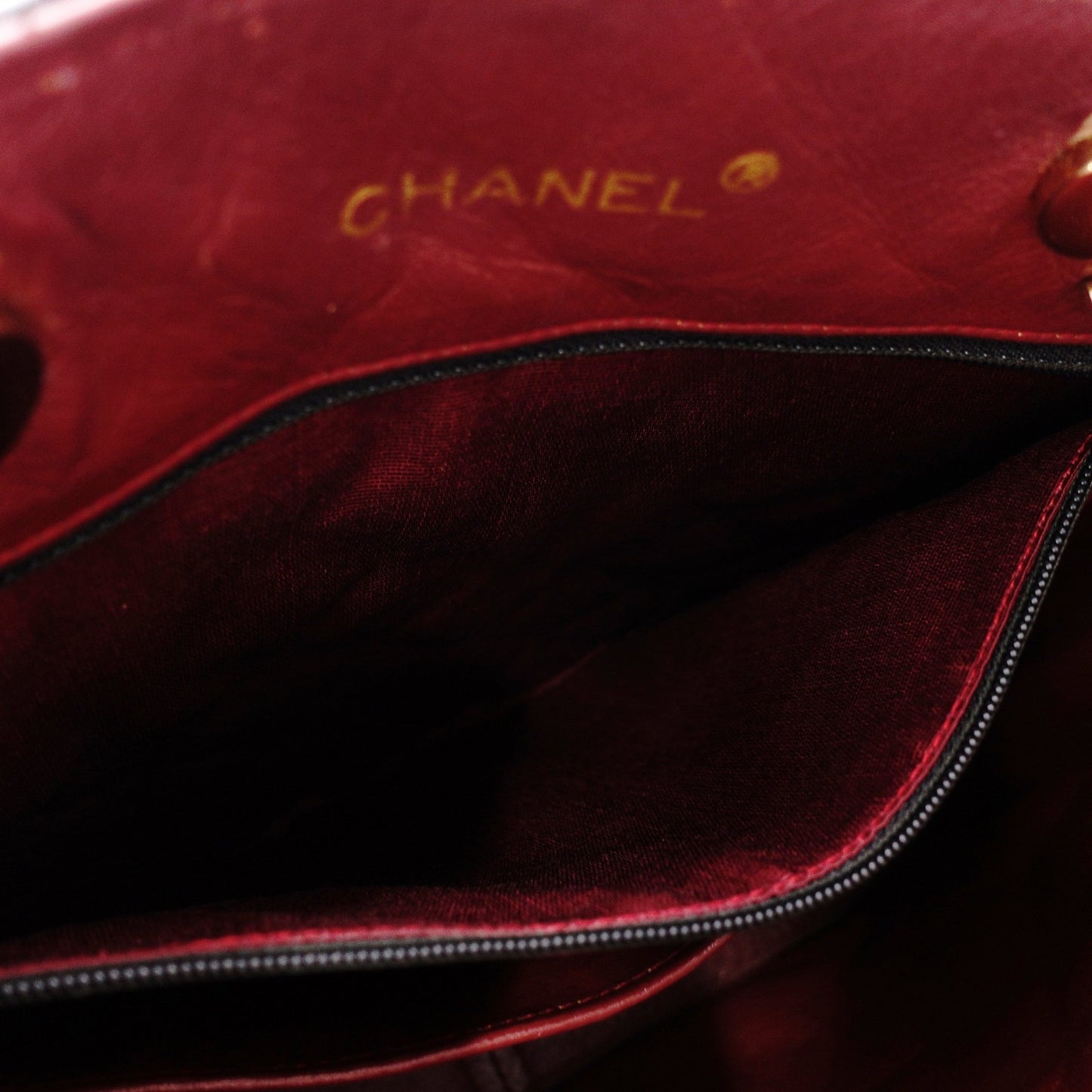 CHANEL Vintage Matelassé Shoulder Bag, Leather, Black with Gold Hardware