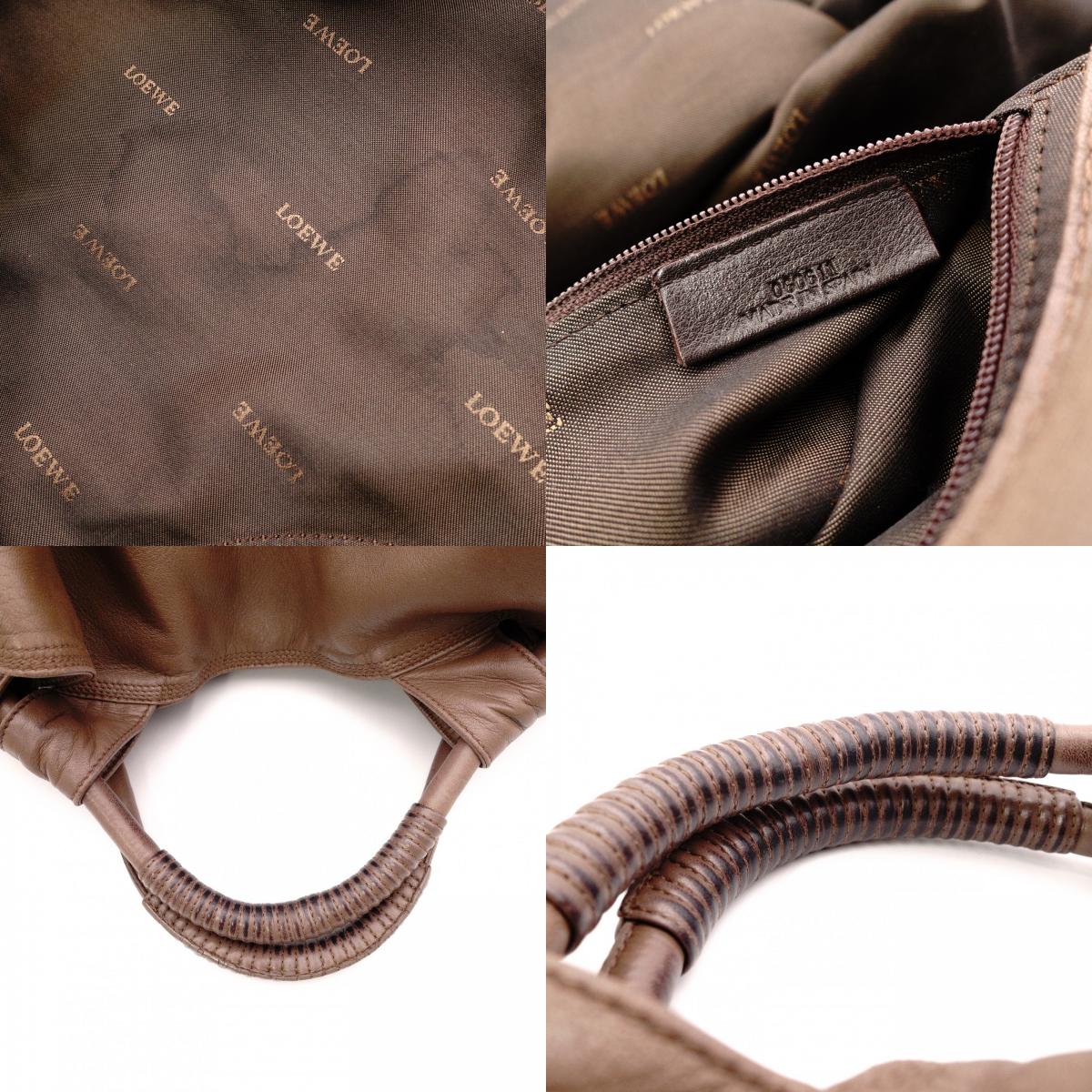 LOEWE Nappa Aire Shoulder Bag, Leather, Brown, Logo, Vintage