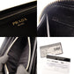 PRADA Long Wallet Saffiano Black Leather Black Wallet 7-8-055