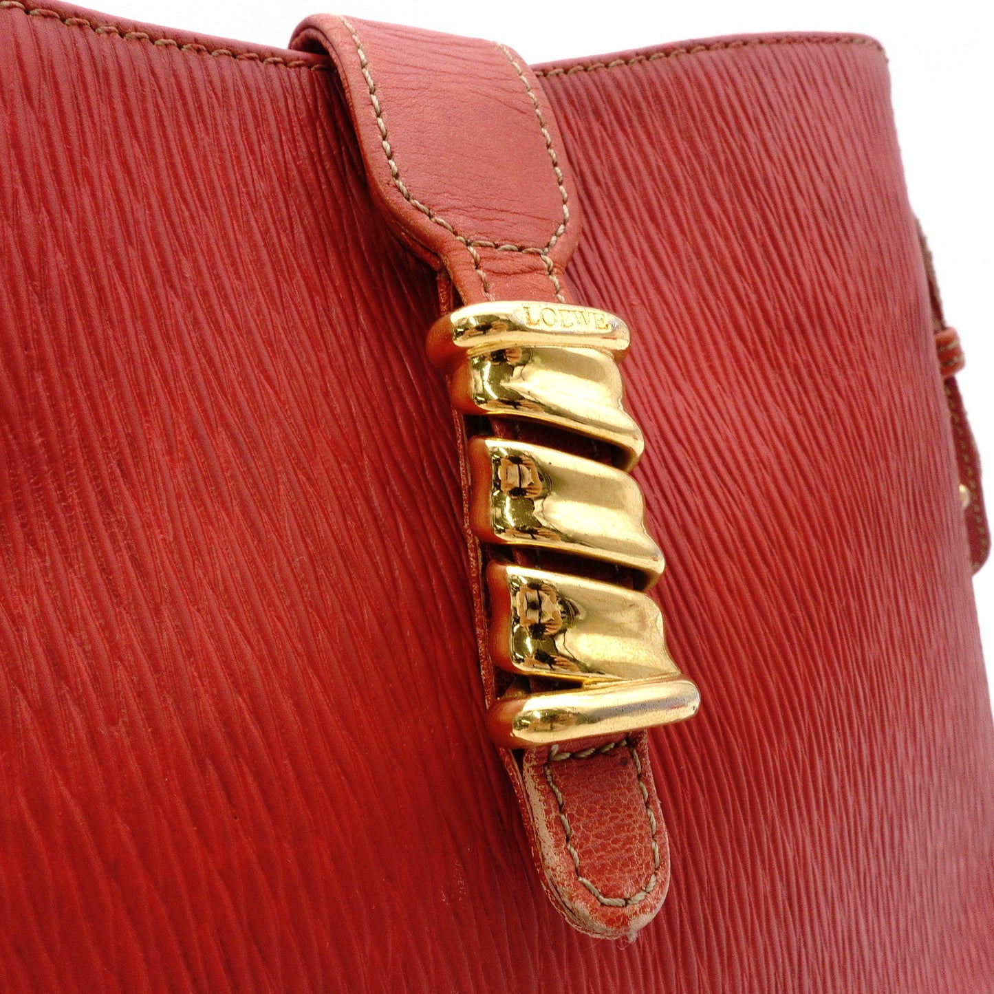 LOEWE Velázquez Shoulder Bag, Leather, Orange, Women's, Crossbody, Gold Hardware, Vintage