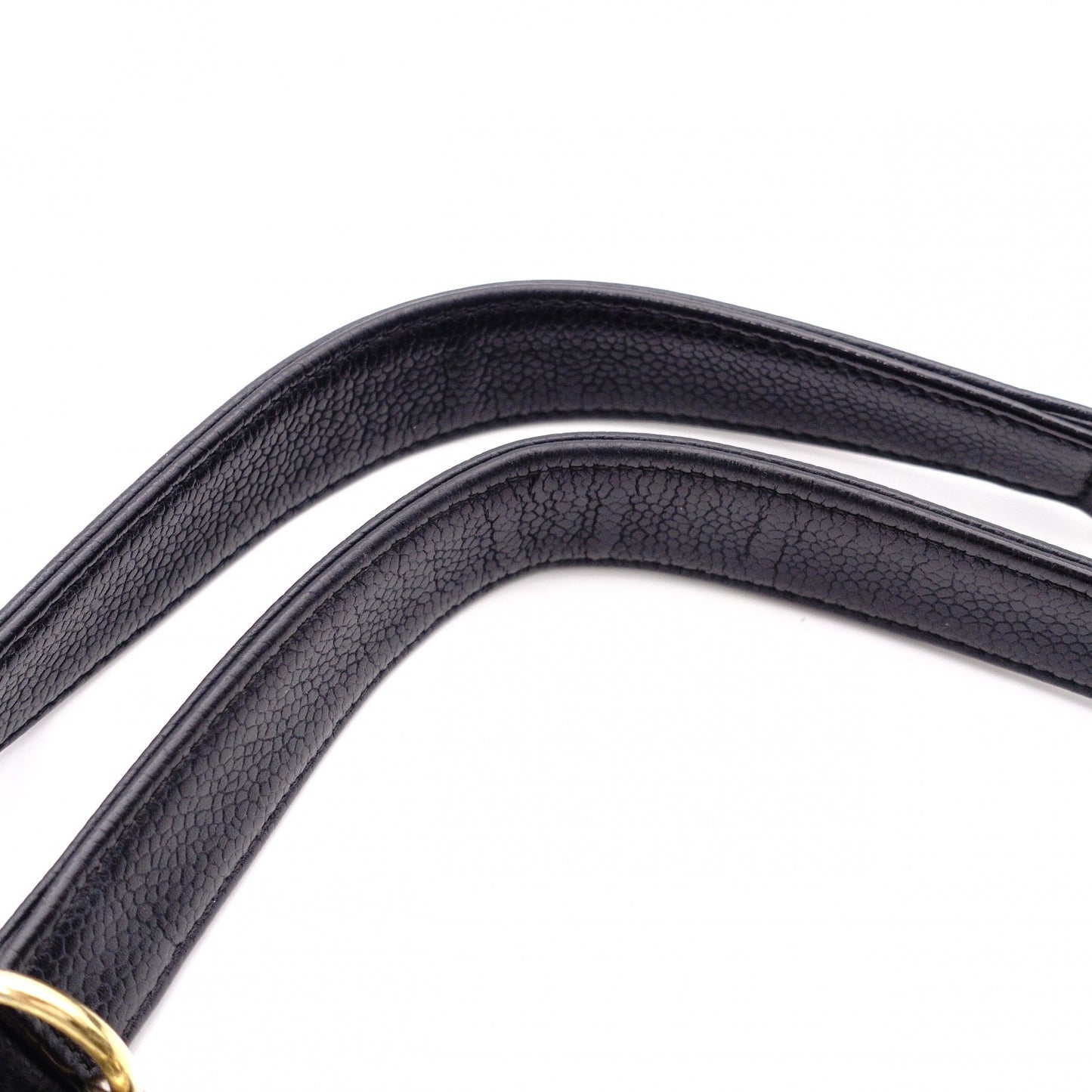 CHANEL PST Matelassé Shoulder Bag, Leather, Black with Gold Hardware