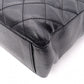 CHANEL PST Matelassé Shoulder Bag, Leather, Black with Gold Hardware