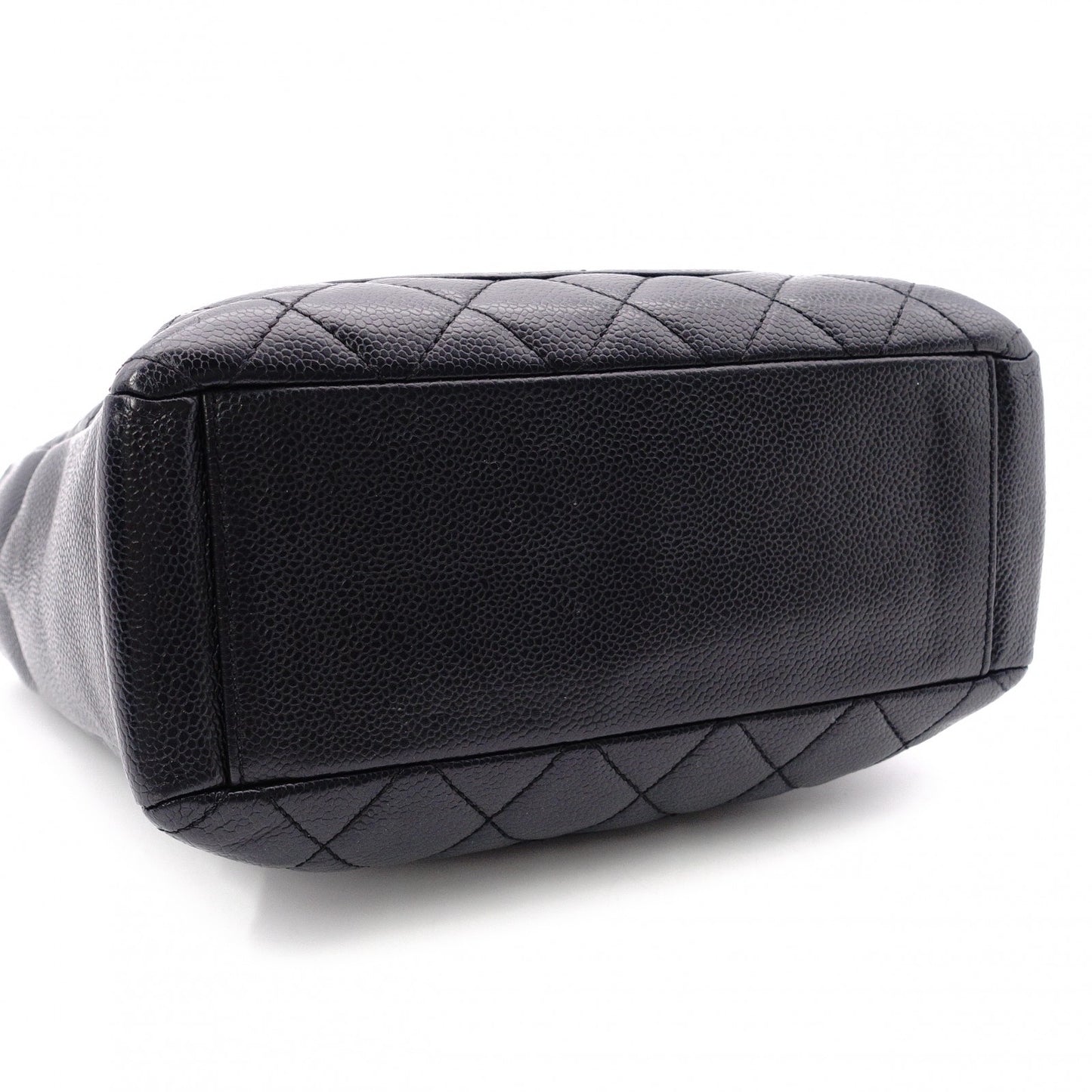 CHANEL PST Matelassé Shoulder Bag, Leather, Black with Gold Hardware