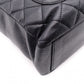 CHANEL PST Matelassé Shoulder Bag, Leather, Black with Gold Hardware