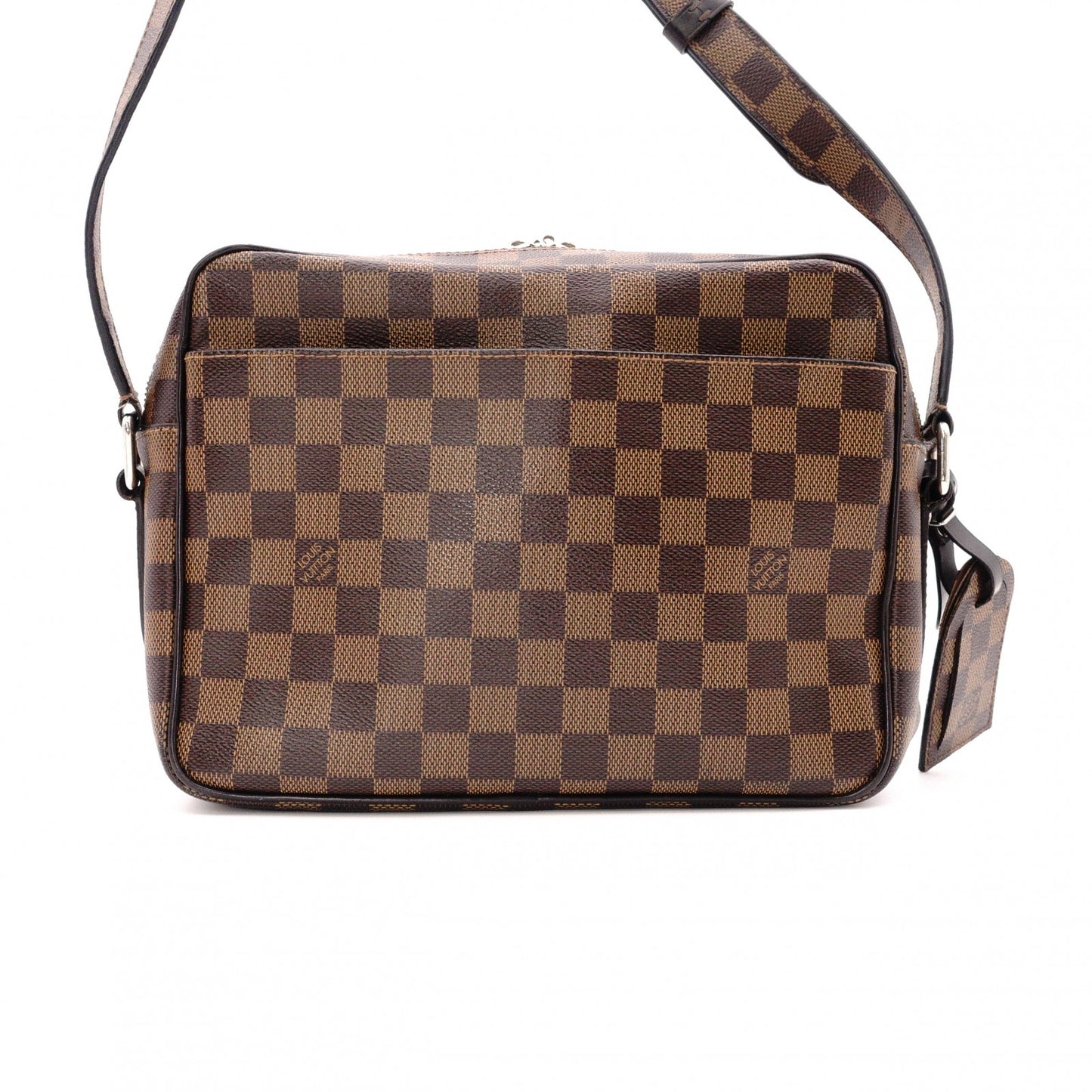 LOUIS VUITTON Nile PM Shoulder Bag, Leather/PVC, Brown, Rhino, Men's, Crossbody