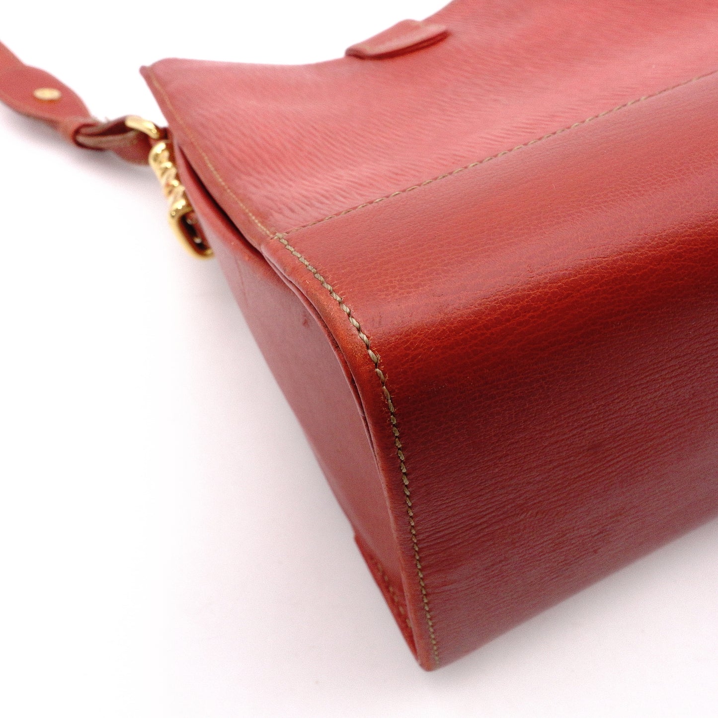 LOEWE Velázquez Shoulder Bag, Leather, Orange, Women's, Crossbody, Gold Hardware, Vintage