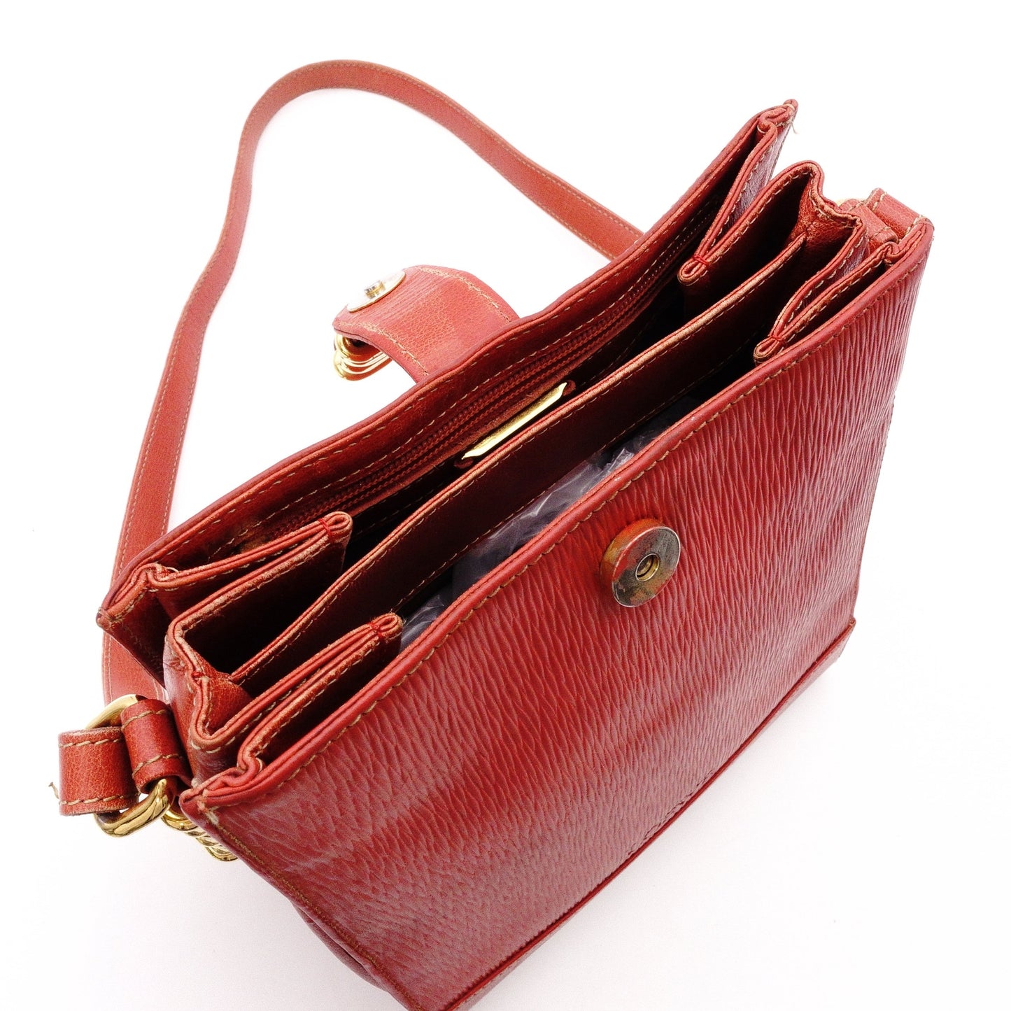 LOEWE Velázquez Shoulder Bag, Leather, Orange, Women's, Crossbody, Gold Hardware, Vintage