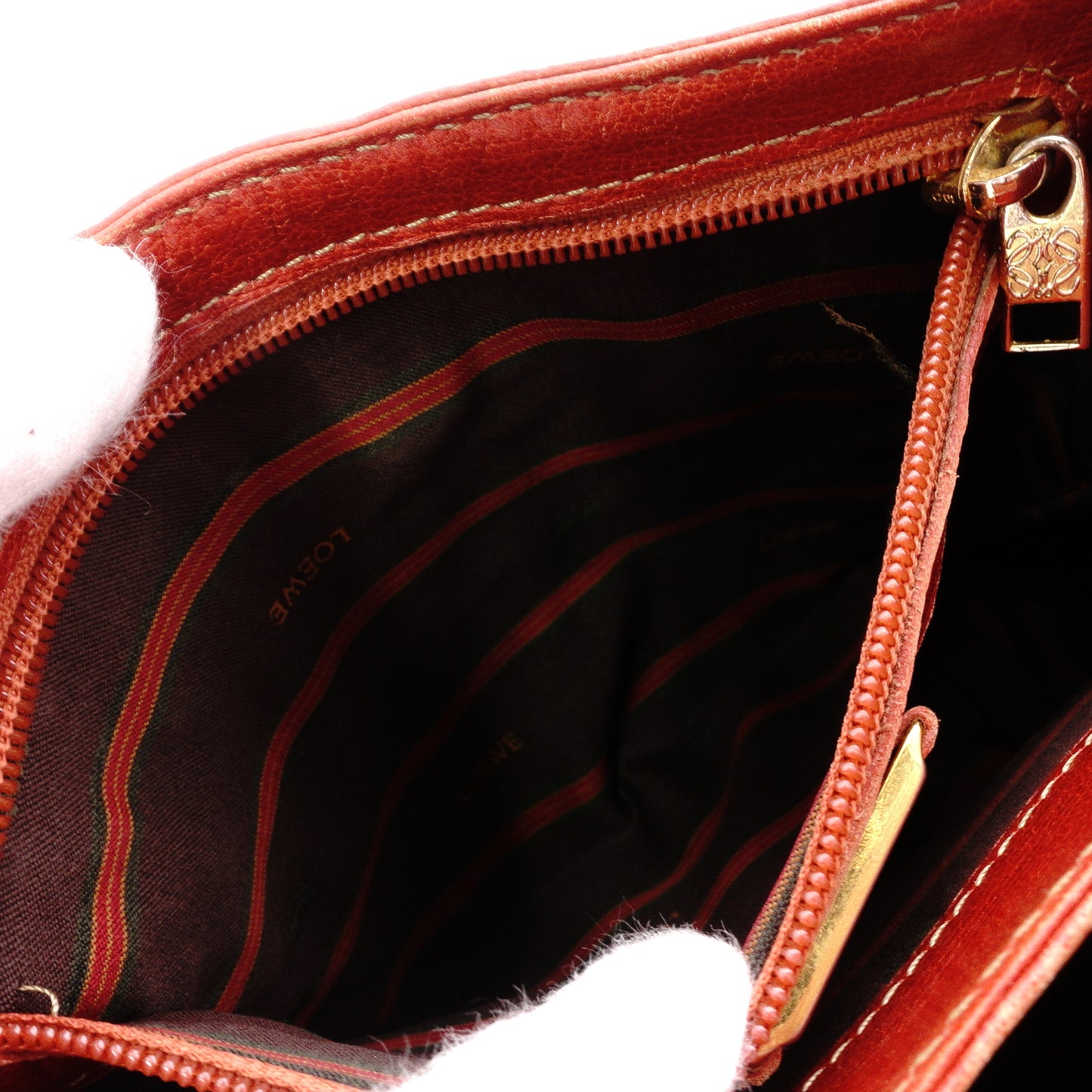 LOEWE Velázquez Shoulder Bag, Leather, Orange, Women's, Crossbody, Gold Hardware, Vintage