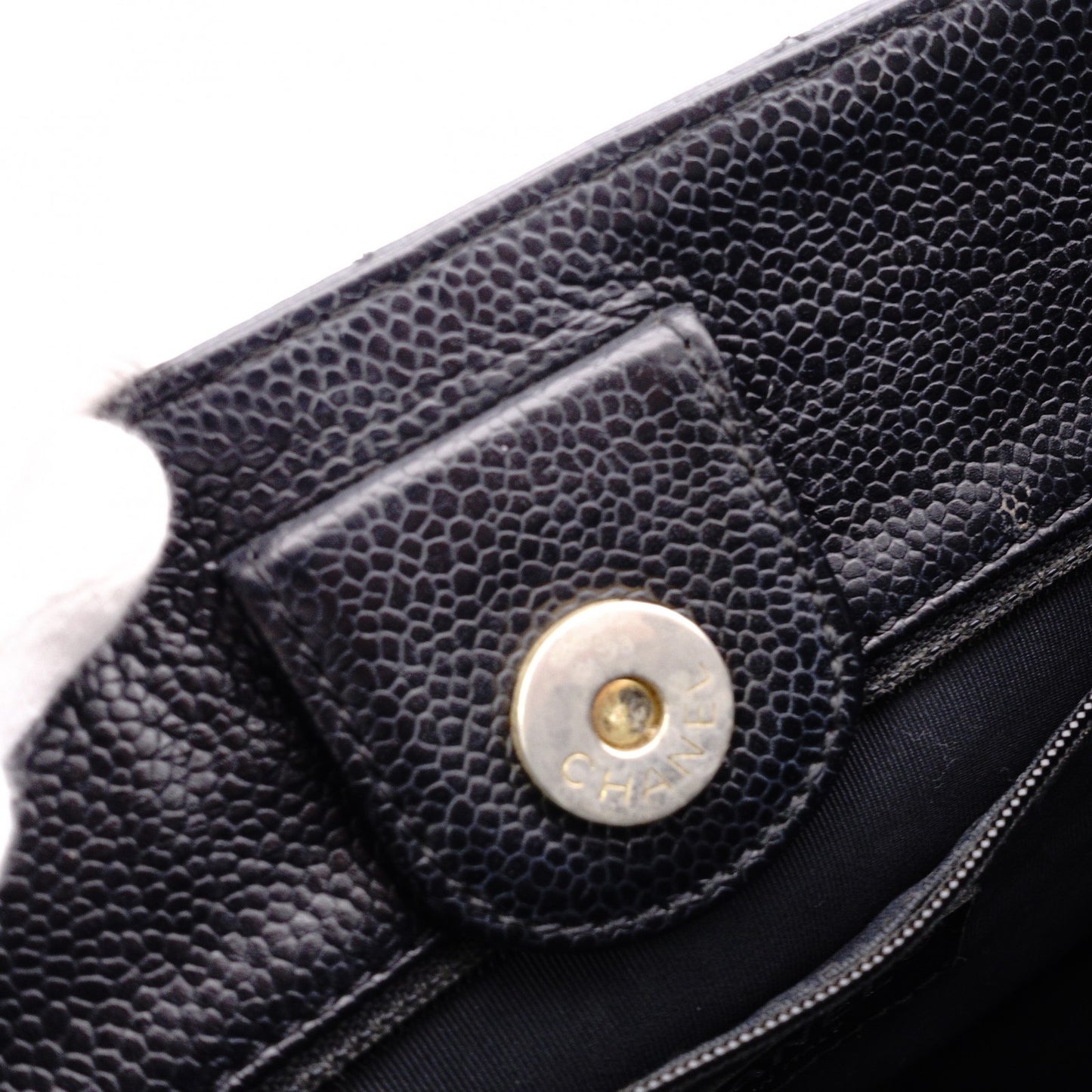 CHANEL PST Matelassé Shoulder Bag, Leather, Black with Gold Hardware