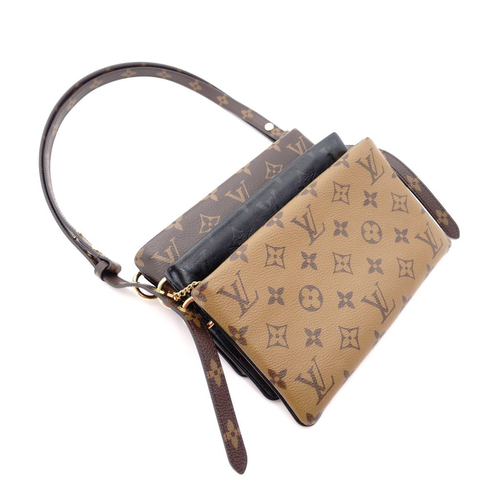 LOUIS VUITTON Monogram Pochette LV3 M45412 Shoulder Bag PVC Brown 7-5-020