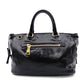 PRADA Handbag Black Leather Triangle Logo Black Gold Hardware R8020289