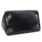 DIOR Canage Shoulder Bag, Leather, Black, Women's, Silver Hardware, Black Logo