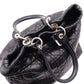 DIOR Canage Shoulder Bag, Leather, Black, Women's, Silver Hardware, Black Logo