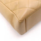 CHANEL PST Matelassé Shoulder Bag, Leather, Beige, Gold Hardware