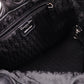 DIOR Canage Shoulder Bag, Leather, Black, Women's, Silver Hardware, Black Logo