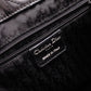 DIOR Canage Shoulder Bag, Leather, Black, Women's, Silver Hardware, Black Logo