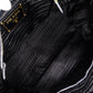 PRADA Handbag Black Leather Triangle Logo Black Gold Hardware R8020289