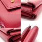 PRADA Compact Wallet Tri-Fold Wallet Saffiano Leather Pink Mini Wallet with Logo Box 7-7-514