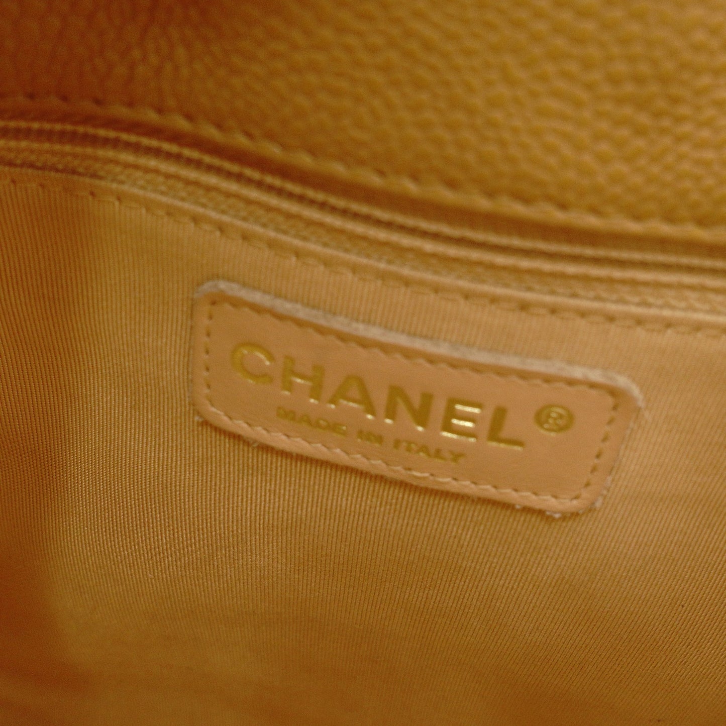 CHANEL PST Matelassé Shoulder Bag, Leather, Beige, Gold Hardware