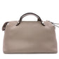 FENDI By the Way Handbag, Leather, Beige, Women's, 2-Way, Silver Hardware, Crossbody