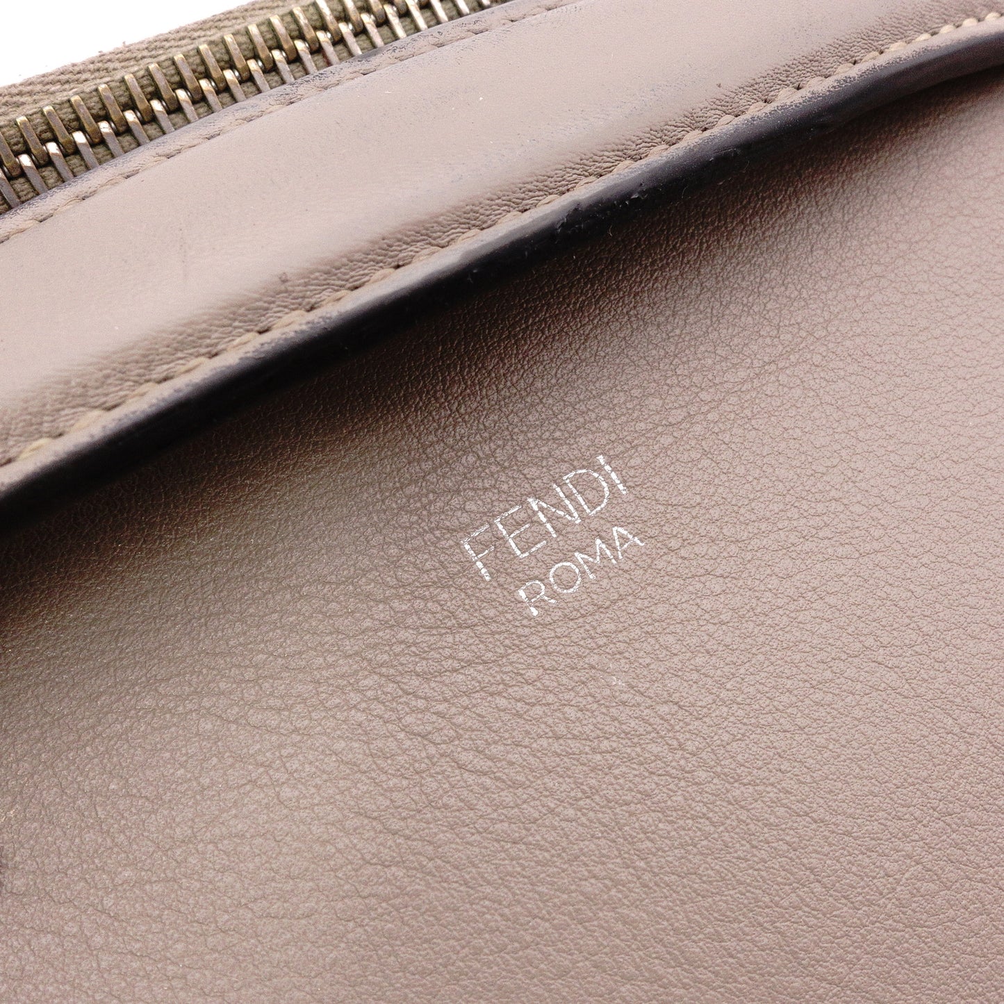 FENDI By the Way Handbag, Leather, Beige, Women's, 2-Way, Silver Hardware, Crossbody